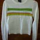 SOUTH POLE WOMEN'S SWEATER - CREME W/STRIPES - SIZE M