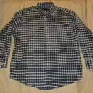 Mens Blue Gray White TOWNCRAFT Button Down Shirt Large