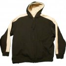 SIEGFRIED & COMPANY Men's Hoodie Jacket Coat  - Black w/Brown Stripe Size XL *