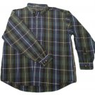 Mens Green Blue Black VAN HEUSEN Button Down Shirt XXL