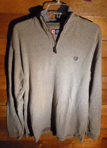 CHAPS by RALPH LAUREN Men's Pullover Shirt  - Brown & Tan - Size M