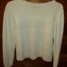 LIZ CLAIBORNE Womens Sweater White Size S 100% Cotton