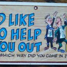 Vintage 1959 Topps WACKY PLAK Trading Post Card #70