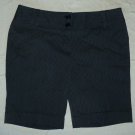 Womens Black Gray Stripes STAR CITY Shorts 9