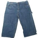 Mens Blue LOCO STREET GEAR Carpenter Style Denim Jeans 52 X 25 3/4 100% Cotton