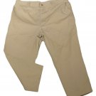 Mens Khaki HARBOR BAY Classics Casual Pants 42 X 25 100% Cotton