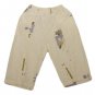 Womens Off White Green Blue KAKIUS Casual Capris M Medium 100% Cotton