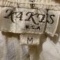 Womens Off White Green Blue KAKIUS Casual Capris M Medium 100% Cotton