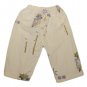 Womens Off White Green Blue KAKIUS Casual Capris M Medium 100% Cotton