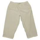Womens Off White COVINGTON Stretch Capris 14P Inseam 19 1/2 Cotton Blend Petites