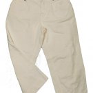 Womens Off White EDDIE BAUER Capris 10 100% Cotton Inseam 22