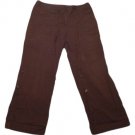 Womens Brown INTERNATIONAL CONCEPTS Capris Pants 8 Inseam 27 Cotton Blend