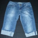 Womens Blue MOSSIMO SUPPLY CO Capri Pants 9 Inseam 15" Blues Cotton Blend
