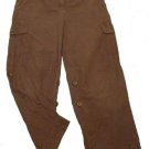 Womens Brown ANN TAYLOR LOFT Capris Pants 6 100% Cotton Inseam 29