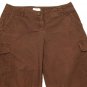 Womens Brown ANN TAYLOR LOFT Capris Pants 6 100% Cotton Inseam 29