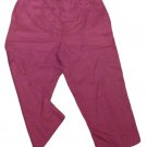 Womens Purple STYLE & COMPANY Casual Capris 14 100% Linen Inseam 23 1/4