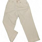 Womens Off White EDDIE BAUER Capris 2R Cotton Blend Inseam 22 1/2