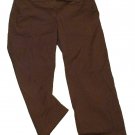 Womens Brown AGB Capris 6 Cotton Blend Inseam 23