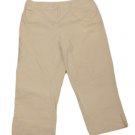 Womens Brown STYLE & CO Capris 14 Inseam 21 3/4 Cotton Blend