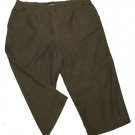 Womens Gray LARRY LEVINE Stretch Capris 18W Inseam 20 1/2 Cotton Blend Plus