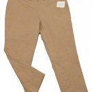 Womens Brown RELATIVITY Capris 14P NWT Cotton Blend Inseam 24 Petites