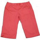 Womens Pink CATO Capris 24W Cotton Blend Inseam 20 Plus