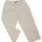 Womens White EDDIE BAUER Capris 8 Inseam 21 1/2 100% Cotton