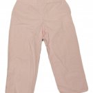 Womens Pink White CHRISTOPHER & BANKS Capris 8 100% Cotton Inseam 21