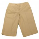 Womens Tan ANN TAYLOR LOFT Ann Style Capris 6P Inseam 15 1/2 Cotton Blend Petite