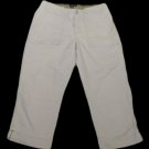 Womens Gray AMERICAN EAGLE OUTFITTERS Button Fly Capris 8 100% Cotton