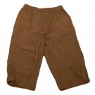Womens Brown CAPPAGALLO CASUALS Casual Capris M Medium 100% Cotton Inseam 16