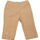 Womens Brown ANN TAYLOR LOFT Ann Capris 10 Inseam 18 1/2 Cotton Blend