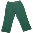 Womens Green BILL BLASS Denim Capris 8P 100% Cotton Inseam 21 3/4