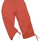 Womens Burgundy ST JOHN'S BAY Capris 6P Petites 100% Cotton Inseam 20 1/4