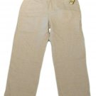 Womens Tan CHEROKEE Relaxed Sits at Waist Capris 6 NWT 100% Linen Inseam 23 1/2