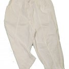 Womens White ERICKA & CO Pants Capris PM 100% Cotton Inseam 18 1/2 Petites