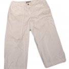Womens White CARIBBEAN JOE Casual Capris 12 100% Cotton Inseam 21 1/2