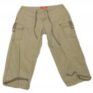 Womens Green UNIONBAY Capris 3 X 18 1/4 100% Cotton