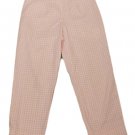 Womens White Pink WHITE STAG Capris 10 Ladies Inseam 23 1/2 Cotton Blend