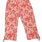 Womens Pink FASHION BUG Stretch Capris 14 NWT Cotton Blend Inseam 23