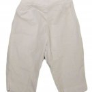 Womens White BRIGGS Capris 12 Cotton Blend Inseam 16 1/2