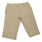 Womens Brown BASS Capris 14 100% Cotton Inseam 16
