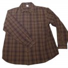 Mens Green Black OLD NAVY Long Sleeve Regular Fit Shirt XL 100% Cotton