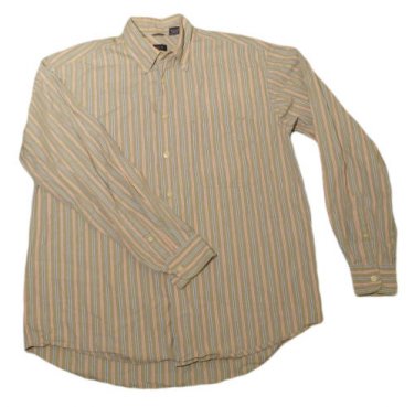Mens Multi-Color IZOD Long Sleeve Shirt M Medium 100% Cotton