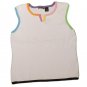 Womens Multi-Color KNIT CHIC Pullover Sleeveless Blouse Medium Rayon Blend
