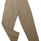 Mens Black Tan CLAIBORNE Pleated Casual Dress Pants 36 X 32 100% Cotton