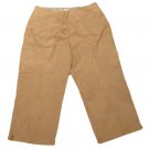 Womens Brown J JILL Casual Capris 10P X 22 100% Cotton