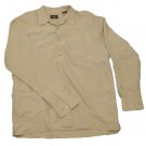 Mens Beige HAGGAR Long Sleeve Shirt Medium