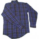 Mens Blue Black Yellow Plaid DOVER by ARROW Casual Shirt M