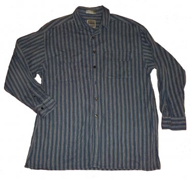 Mens Blue Gray ARROW Button Down Shirt Large
